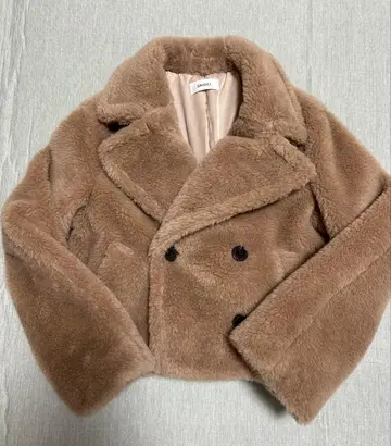 미사용 SNIDEL 브라운 테디베어 코트