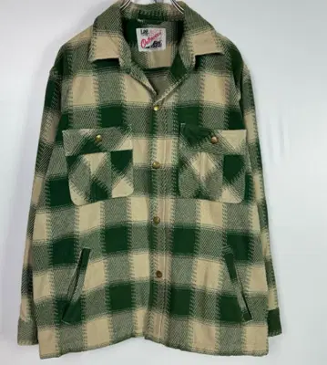 빈티지 LEE 옴브레 체크 자켓 그린 체크 무늬 28
