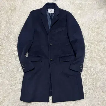 캐시미어 417 EDIFICE 체스터 코트 네이비 사이즈 M 울