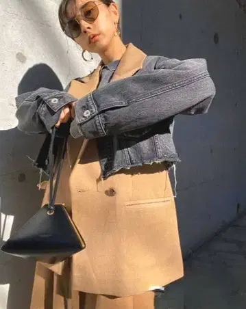 Ameri vintage VEST LAYERED DENIM JACKET