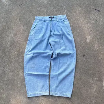 리메이크 데님 와이드 팬츠 스트릿 개성파 빈티지 스타일 스트레이트 실루엣