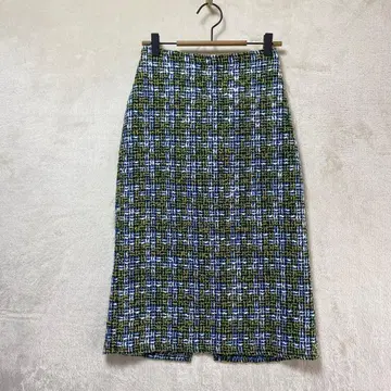 &.NOSTALGIA/롱 타이트 스커트/M/트위드 허리밴딩