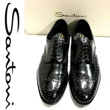 새상품 SANTONI 최고급 라인 15.5만 엔 파티누 비즈니스 슈즈