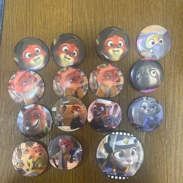 주토피아 캐릭터 핀 배지 1세트