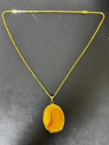 골드 오렌지석 펜던트 목걸이