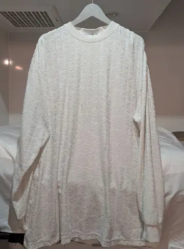 팻팜 올 패턴 긴팔 티셔츠 스트릿 힙합 화이트