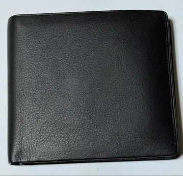 미사용 새상품 블랙 가죽 접이식 지갑