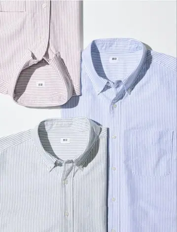 옥스퍼드 셔츠 스트라이프 M 다크 그린 완판템 이번 시즌