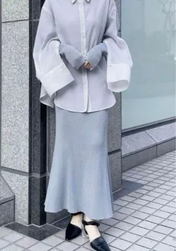 코코딜 니트 원피스 그레이 L 사이즈