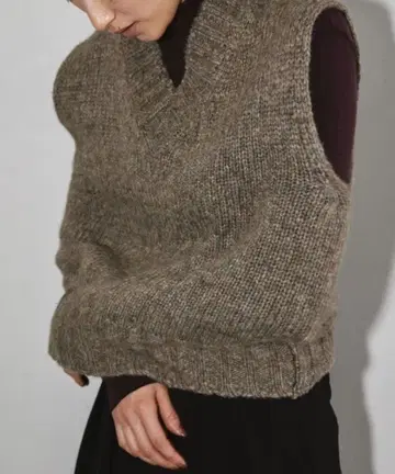 투데이풀 Mottle Yarn Knit Vest
