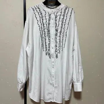 niko and - 라메 메로 프릴 블라우스 니코앤드