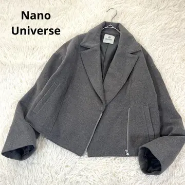 최종 가격 나노 유니버스 지퍼 프론트 오픈 숏 기장 라이더 자켓