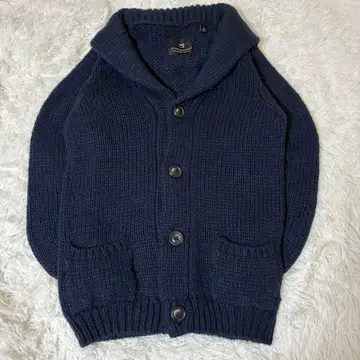 SCOTCH&SODA 숄카라 니트 가디건 알파카 혼방 네이비 S