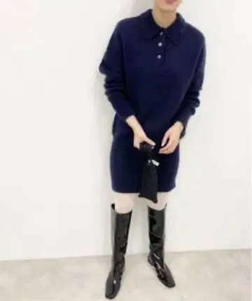 모헤어 나일론 폴로 2WAY 원피스