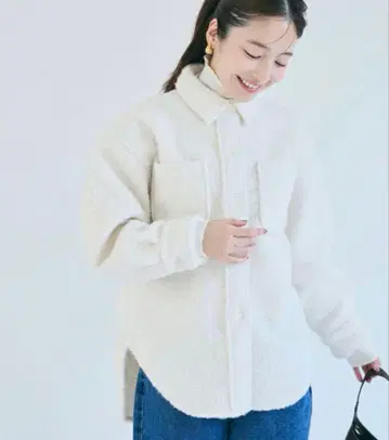 coca 푸들 보아 자켓 white