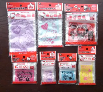 [ 새상품/미사용품 ] 산리오 / 헬로키티 지퍼 정리 봉투 28개 세트
