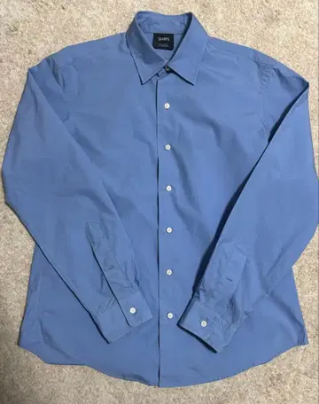 랫핑크 코튼 셔츠 블루