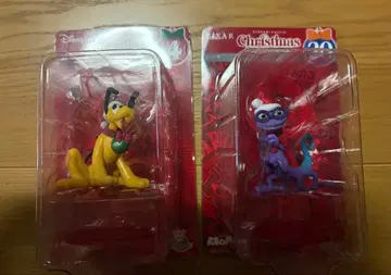 디즈니 크리스마스 오너먼트 복권 플루토와 랜디 피규어 세트