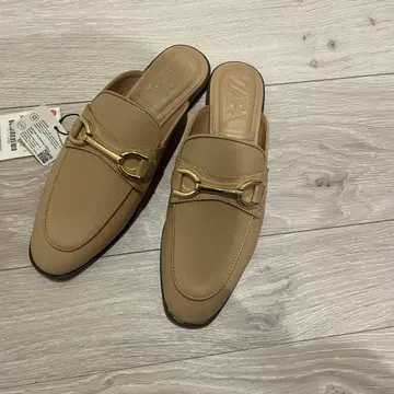 사이즈 천연 가죽 로퍼 베이지 36 택 포함 새상품