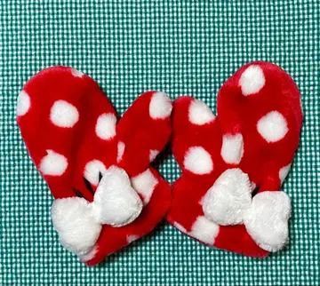 미니 미튼 장갑 빨간색 도트 크리스마스 디즈니