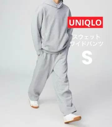 UNIQLO 맨투맨 와이드 팬츠 S