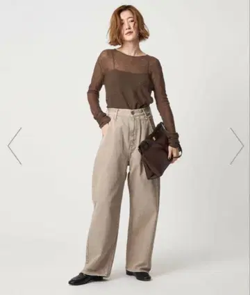 [택 포함] conte 베이지 데님 팬츠 24