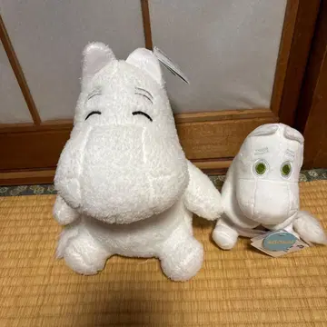 무민 SL 사이즈 봉제 인형 무민, 부르부르 봉제 인형 2개 세트