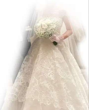 웨딩 베일 (개더 부착 2.5m)