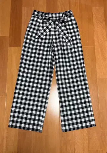 PASSIONE 체크 무늬 가우초 팬츠 사이즈 38