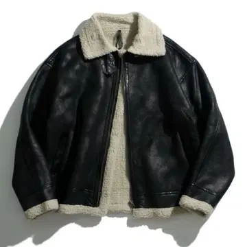 HALHAM (할함) 페이크 무스탕 자켓 블랙