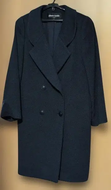 피에르 가르뎅 네이비 캐시미어 코트