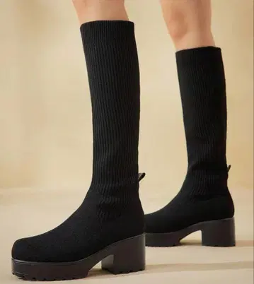 블랙 롱 부츠 EUR37