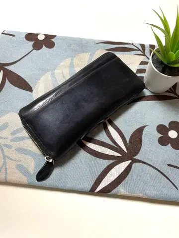 장지갑 [ EDWIN ] 블랙 천연 가죽