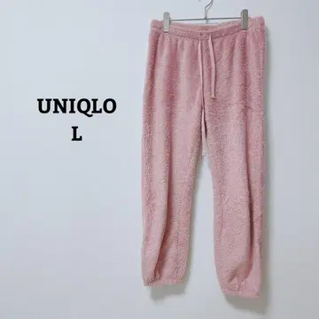 유니클로 이지 팬츠 룸웨어 후와모코 허리밴딩 포켓 끈 L