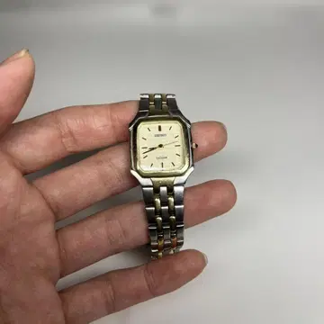 세이코 아날로그 손목시계 쿼츠 실버/골드 여성용