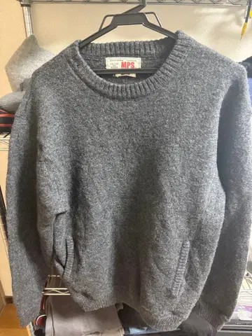 90s MPS 그레이 크루넥 스웨터