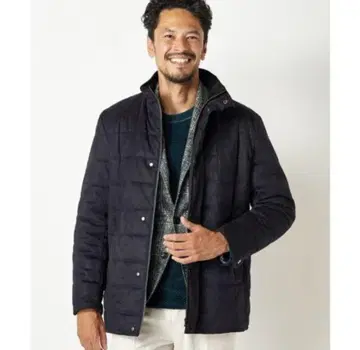 MEN'S BIGI KOMA 스웨이드 스트레치 블루종 다운 자켓