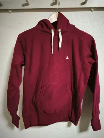 Champion Reverse Weave 후드티 M 버건디