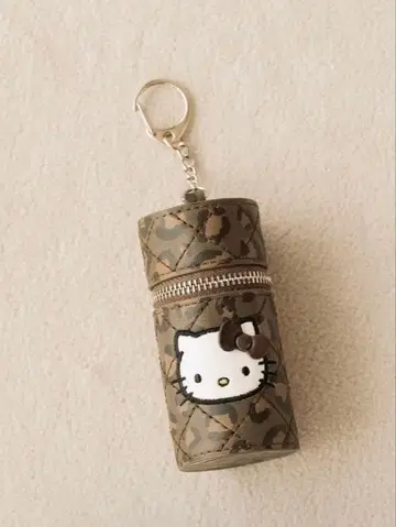 로리즈팜 헬로키티 퀼팅 립 파우치 키 참