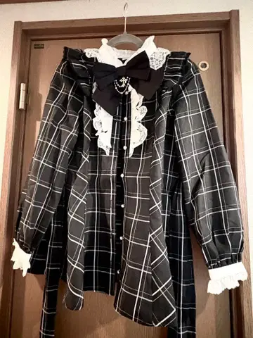 시크릿 허니 셋업 체크 블랙