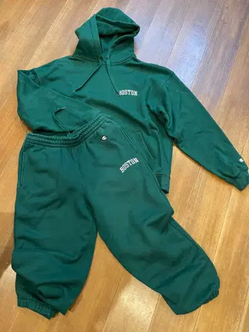 Champion BOSTON 맨투맨 세트 다크 그린