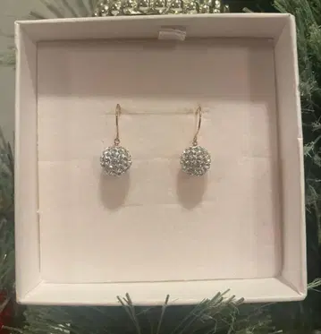 츠츠미 크리스탈 볼 링 귀걸이 K10