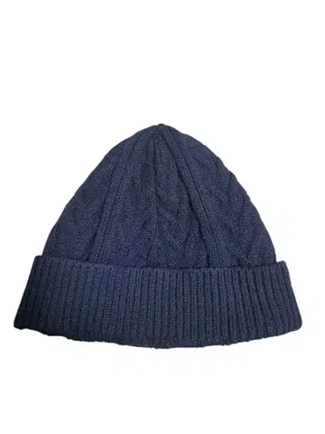 Ronhman 케이블 짜임 니트 모자 네이비