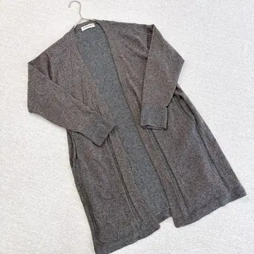 조르주르슈 롱 가디건 38호 M 사이즈 그레이 모 라메