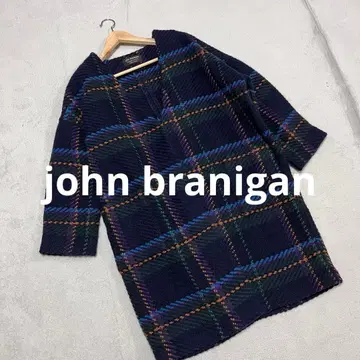 john branigan 아일랜드제 울 롱 노카라 코트