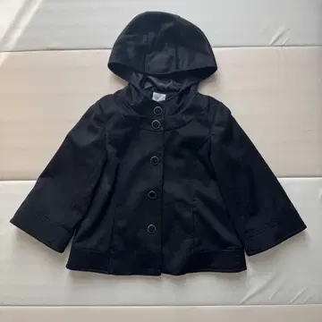 [ 거의 미사용 ] grove 후드 부착 숏코트 M 블랙