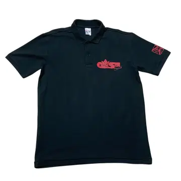 나라시노 마치 마칭 피케 셔츠 블랙 반팔 L 사이즈