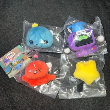 교육 방송 인형 배지 4개 세트