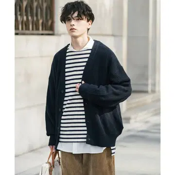 남성용 BENO INSPIRED BY 코튼 벌키 니트 가디건