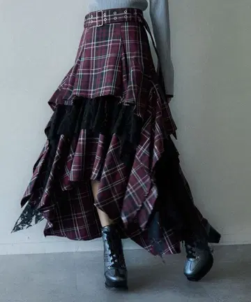 [ HARE ] 타탄 체크 캉캉 스커트